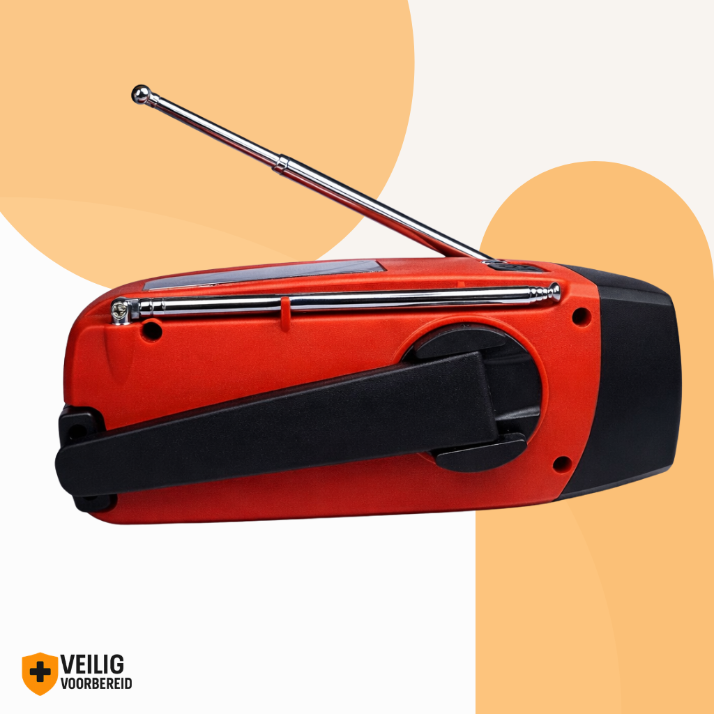 Noodradio met Lamp, Zonne-energie & Powerbank (2000 mAh)
