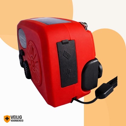Noodradio met Lamp, Zonne-energie & Powerbank (2000 mAh)