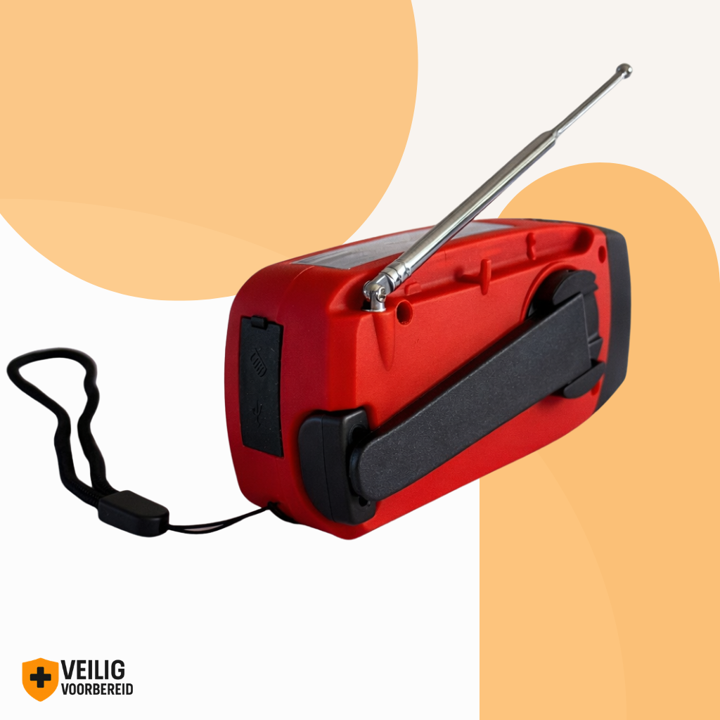 Noodradio met Lamp, Zonne-energie & Powerbank (2000 mAh)
