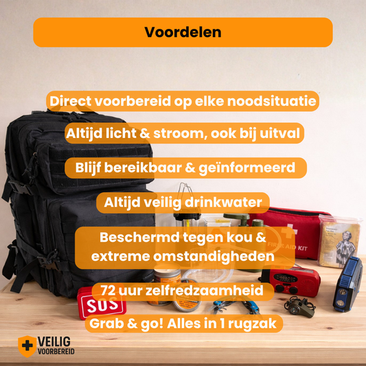 Noodpakket 72 uur mét noodrugzak