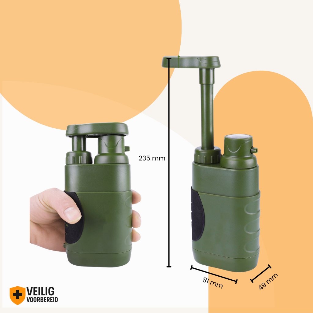 Nood Waterfilter met pomp