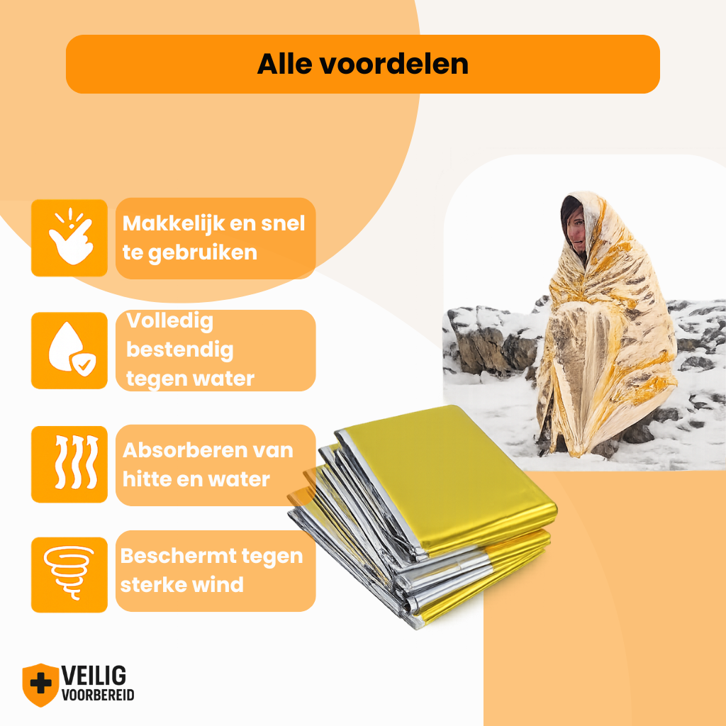 Nooddeken Goud/Zilver (Set van 2)