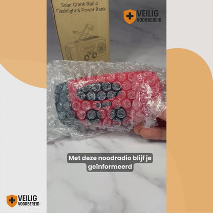 Noodradio met Lamp, Zonne-energie & Powerbank (2000 mAh)